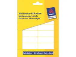 etiket Zweckform 62x19mm wit pakje a 392 etiketjes