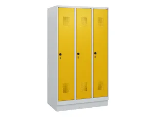 schoollocker,HxBxD 1630x900x500mm,3vak,vak B 300mm,draaigrendel,sokkel - 2