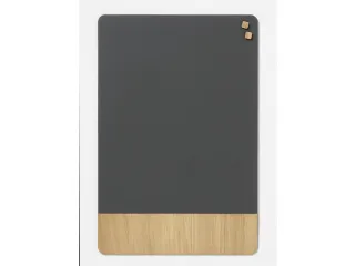 Glasmagneetbord Naga 60x80cm grijs/eiken afgeronde hoeken - 2