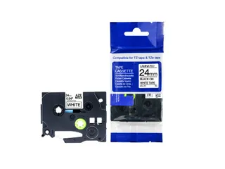 Labeltape Brother Compatible Tze-251 24Mm Zwart op Wit - 1