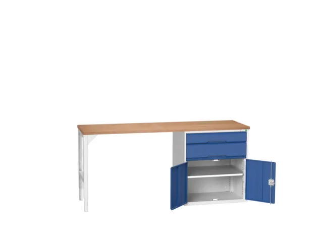 werkbank,HxBxD 930x2000x600mm,multiplexblad,2voeten/1container