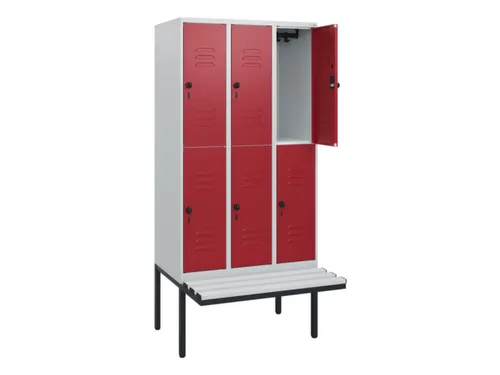 Dubbeldekse dekenkist,HxBxD 1950x900x815mm,3x2vak.,vak B 300mm