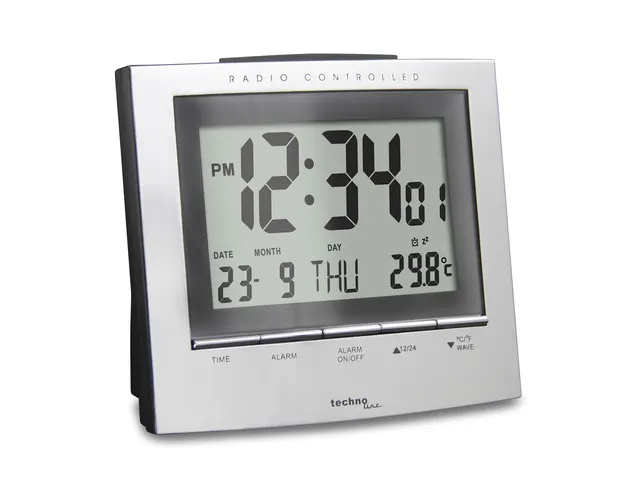 Wekker Technoline WT 280 120x105x50mm zilver/zwart
