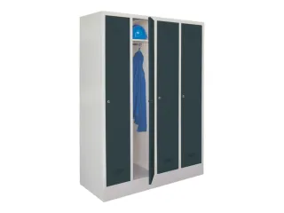 locker,HxBxD 1850x1200x500mm,4vak,vak B 300mm,RAL7035,front RAL7016 - 2
