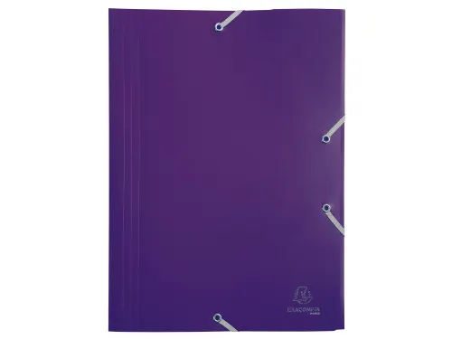 Elastomap A4 Assorti 3 Kleppen Polypropyleen 4/10de Ondoorschijnend
