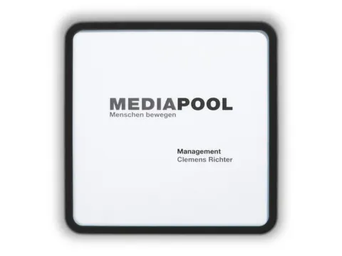 Deurbordje 155x155x12mm Polycarbonaat-Raampjes Abs-Kunststof-Frame