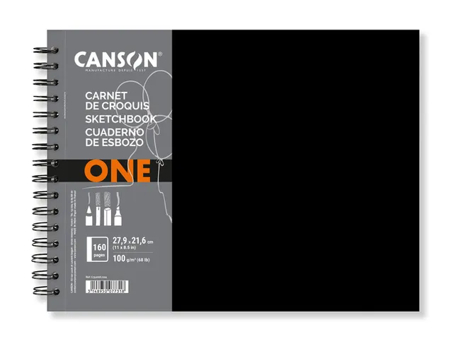 Schetsboek Canson Art Book One spiraalgebonden 160vel 100gr 279x216mm