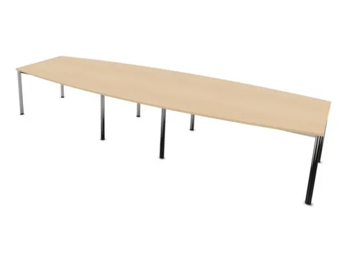vergadertafel,HxBxD 740x4000x1400mm,vatvormig,NE-esdoorn