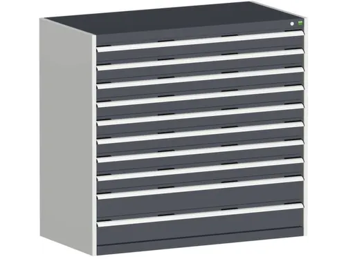 ladekast HxBxD 1200x1300x650mm 10laden zware lasten RAL7035 RAL7016