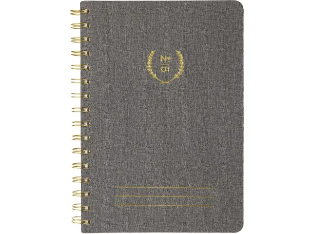 Notitieboek Èccolo spiraal Grey lijn ca.15x20cm 80gr. 200pag.