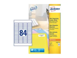 laseretiket Avery 46x11.1mm wit 25 vel 2100 stuks