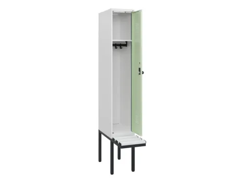 locker met bank,HxBxD 1950x300x815mm,1vak,vak B 300mm,draaigrendel