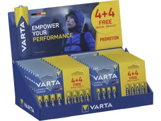 Toonbankdisplay Varta 4+4 inhoud 13x AA 10x AAA blister - 1