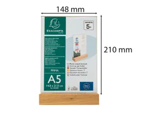 Folderhouder A5 vert icaal houten voet - 8