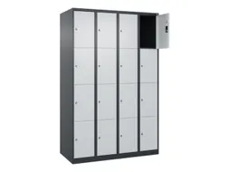 lockerkast HxBxD 1850x1200x500mm 4x4vakken cil.-slot staand op vloer