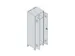 locker voor scheiding van kleding,HxBxD 1950x600x500mm,2vak