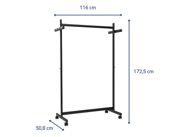 9424190 Garderoberek mobiel MAULsamba standvoet met wielen 172,5cm