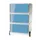 mobiel ladeblok,HxBxD 642x390x436mm,3lade(n),romp wit,front blauw