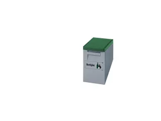 Afvalbak Afvalverzamelaar 15 Liter 355x200x300mm Lichtgrijs/Groen - 1