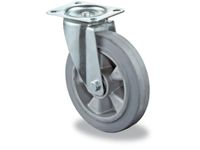 Zwenkwiel 150kg Øxb 100x40mm Aluminium Velg Elastische Band Grijs