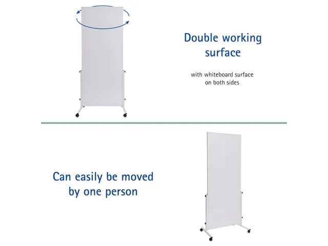 Mobiel Whiteboard MAULsolid Easy2move 75x180cm
