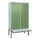 PBM-locker met bank,HxBxD 2120x1200x815mm,4vak,vak B 300mm,cil.-slot