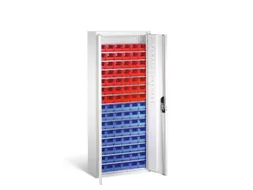 Stellingkast Staalplaat 1690x700x300mm 14 Legborden 90 Magazijnbakken