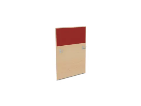 baliepaneel,v. bureau,aanbouw links,B 800mm,NE-esdoorn,BN4011-rood