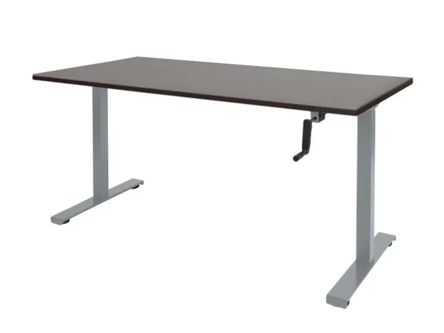 Dextro Slinger Bureau Zit-sta T-poot 120x80 Logan Eiken 25mm Alu