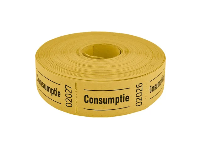 Consumptiebon Combicraft 57x30mm 2-zijdig 2x1000 stuks geel