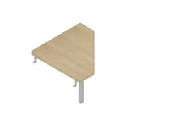 koppelelement voor bureau,90 °,HxBxD 730x840x840mm,v. sledeframe