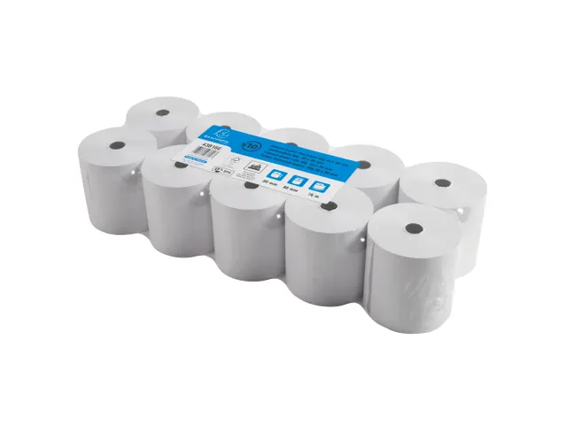 Thermische papierrollen voor kasregisters 1 laags 80x80x12mm