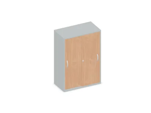 Schuifdeurkast 1150x800x430mm Romp Lichtgrijs Decor Front Beuken