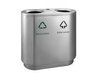Recycling Afvalbak Indoor 82 Liter mat RVS