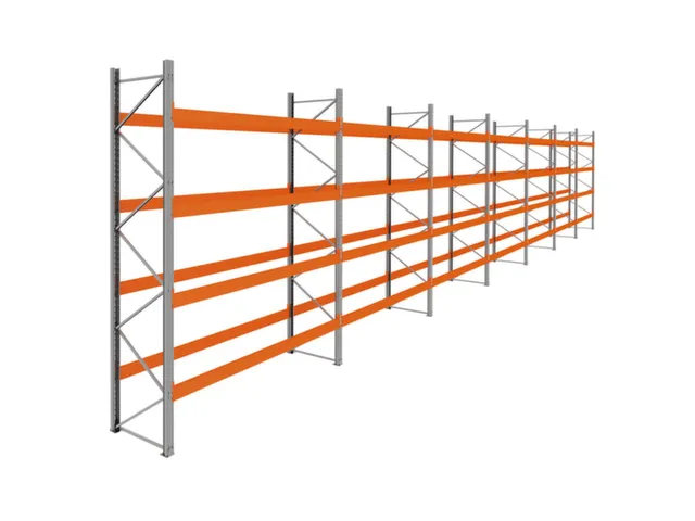 palletstelling,basis+6xaanbouw,HxBxD 4620x26000x1100mm,vakl. 3400kg