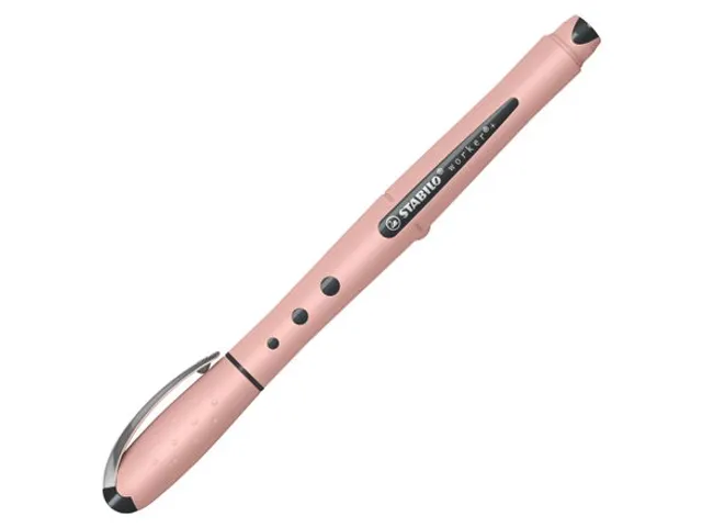 Rollerpen STABILO Worker+ Wildflower Pioen Roze medium