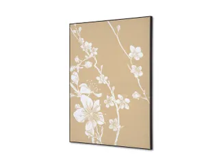 Wanddecoratie Textiel Set A2 Japanse Bloesem Beige - 1