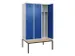 locker met bank,voor scheiding van kleding,HxBxD 2120x1200x815mm,3vak