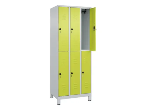 dubbeldekse locker,HxBxD 1950x750x500mm,3x2vak.,vak B 250mm