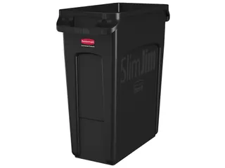 Slim Jim Afvalcontainer Met Luchtsleuven 60 Liter Zwart - 1