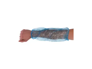 Mouwovertrek CMT 20x40cm 20mu LDPE blauw 100 stuks - 2