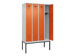 locker,HxBxD 2120x1200x500mm,4vak,vak B 300mm,cil.-slot,voetonderstel - 1