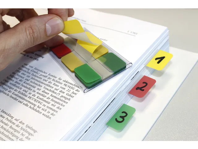 Marque-pages Indextabs Info Notes 3x25x38mm support avec clip