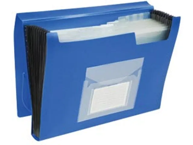 Voorordner A4 PP 13 Vaks Elastieksluiting Blauw