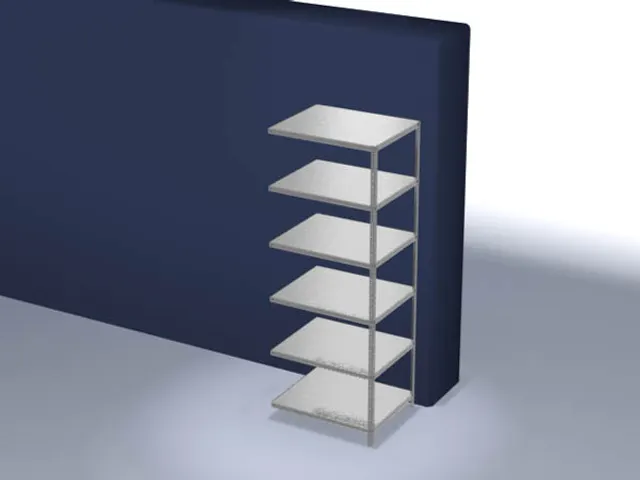 magazijnstelling,aanbouwveld,HxBxD 2500x1000x800mm,vaklast 125kg