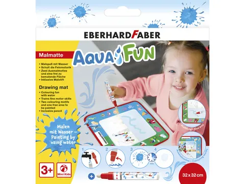 Tekenmat Eberhard Faber Aquafun 32x32cm incl. 1 waterstift