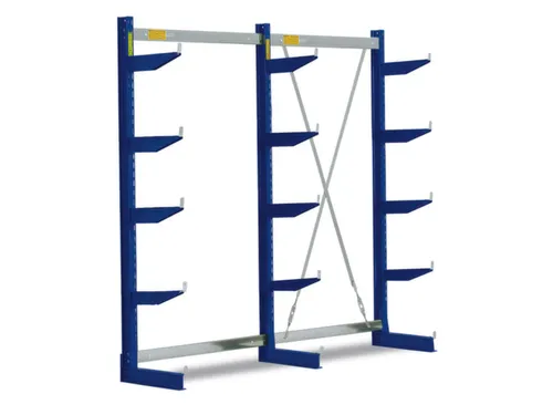 Draagarmstelling 1980x2557x500mm 5etages 660kg/etage Ral5010