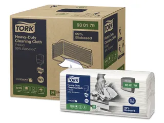 Biobased Heavy-Duty Reinigingsdoeken 1-laags Wit 35,5x41,5cm 420st - 1