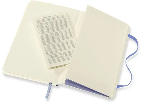 Notitieboek Moleskine pocket 90x140mm lijn soft cover hydrangea blue