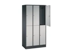 Dubbeldekse garderobekast,HxBxD 1950x920x500mm,3x2vak.,vak B 260mm